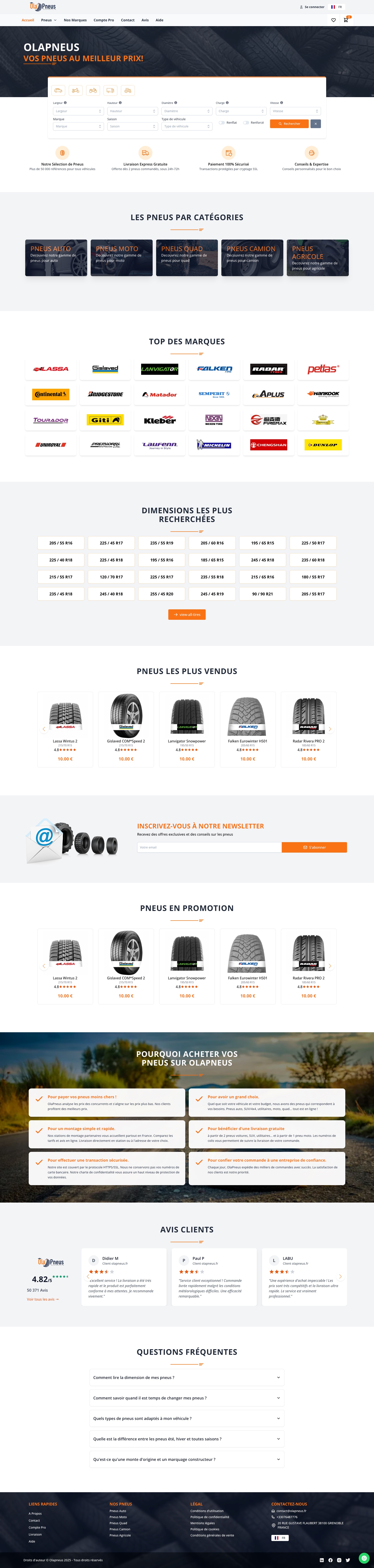 Ola Pneus - Tire E-Commerce Platform Screenshot 1